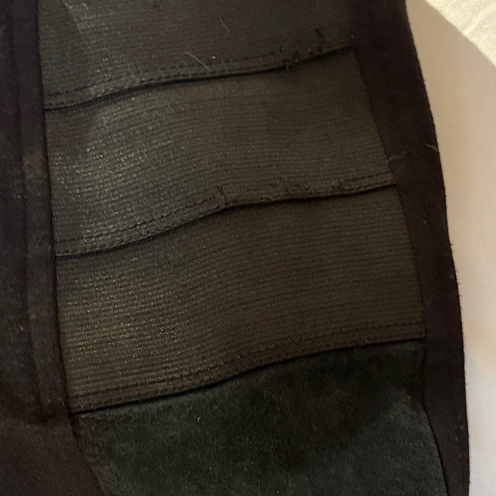 Hale Bob large black leggings with  genuine suede side panels - Picture 16 of 16
